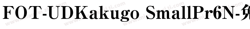 FOT-UDKakugo SmallPr6N字体转换